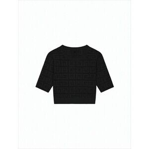 Givenchy Textured Black Cropped Sweater With Fitted Silhouette - NWT